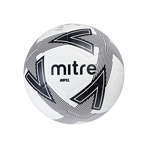 Mitre Impel L30P Fußball, hohe Strapazierfähigkeit, Formbeständigkeit, Weiß/Schwarz, 3