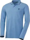 Chiemsee Herren Poloshirt Langarm, 100% Baumwolle, bequemes Polo mit lässigem Kragen, leichtes Langarmshirt, atmungsaktiv & luftdurchlässig, Hellblau, Gr. L