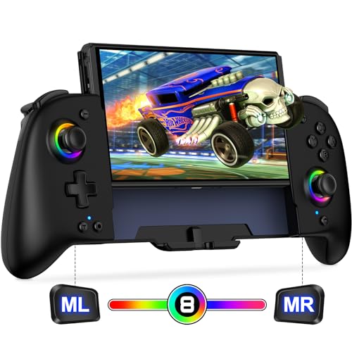 Elegamefy Switch Pro Controller, Handheld Switch Controller mit Turbo/1000mAh/6-Achsen-Gyro/Vibration/Programmierbare Switch Wireless Controller für Nintendo Switch/OLED