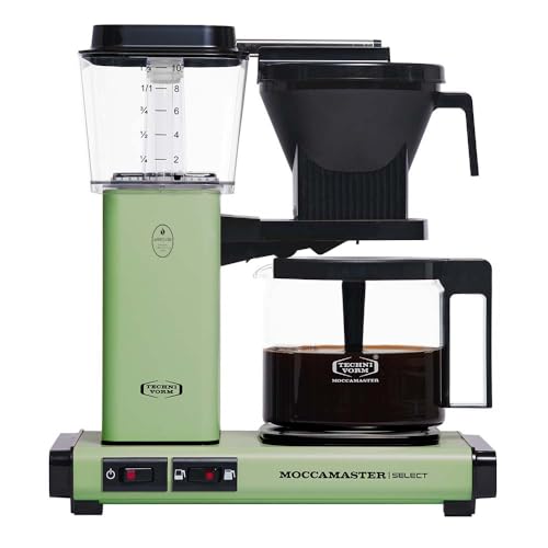 Moccamaster KBG Select, Kaffeemaschine mit Glaskanne, Filterkaffeemaschine, Pastel Green, 1.25L