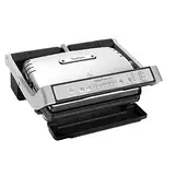 Tefal OptiGrill Deluxe Kontaktgrill, 6 Programme, Garstufenanzeige, 5 Temperaturstufen, Abnehmbare Platten, Elektrogrill, Edelstahl, GC707D16