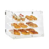 VEVOR 3-stöckige Gebäck-Vitrine, Kommerzielle Bäckerei-Vitrine 526 x 360 x 415 mm, Bäckerei-Vitrine, Acryl-Vitrine mit Zugang zur Hintertür & Abnehmbaren Regalen, für Donut-Bagels, Kuchen, Kekse usw.