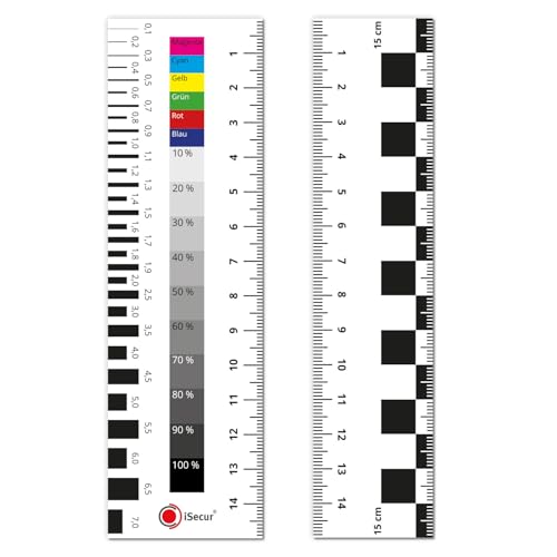 iSecur 2er Set Sachverständigen Lineal Magnetisch I 15 cm I Gutachter Dokumentationshilfe Spaltmaß Riss-Lineal I Kfz I mag282