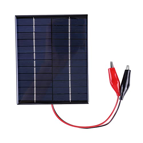 Wasserdichte 5W 12V Solarpanel Outdoor tragbar DIY Solar Ladegerät Polysilizium Epoxy Panel 136x110MM Solarladegerät für 9-12V Batterieladung (1Pc)