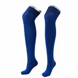 Kostuem24 Overknee-Strumpf für Kniebundhosen und Röcke Herren Damen, Royalblau, 42-44