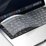 GPXIIZ Tastaturschutz Kompatibel für 2025-2022 MacBook Air 13,6/Air 15 M4 M3 M2, 2024-2021 Mac Pro 14/Pro 16 Pro/Max M4 M3 M2 M1 Ultra Dünn TPU Keyboard Cover, QWERTZ EU-Layout, Klar