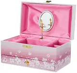 Goki 15545 Musikspieldose "Ballerina" Melodie Schwanensee, rosa