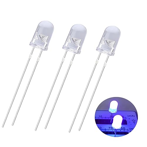5mm UV-LED-Leuchtdioden, 80 Stück UV-LED-emittierende Dioden, 5mm LED-Kits für wissenschaftliche Projekte, Schulen und Heimwerkerprojekte