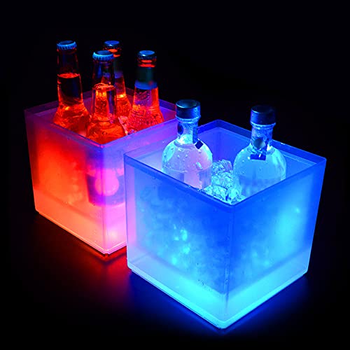 Kavolet LED Ice Bucket 3.5L mit Farbwechsel, Wein- & Sektkühler, wasserdichter Getränkebehälter für Champagner, Wein, Getränke - IP65 wasserfest für Party, Bar, Restaurant, Pub