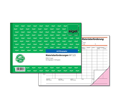 sigel Formularbuch"Materialanforderung", A5 quer VE = 1