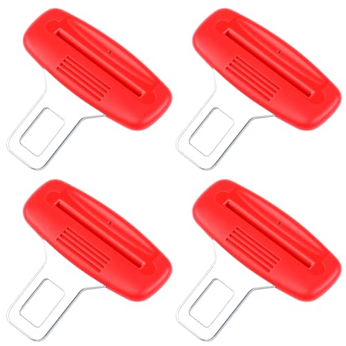 Anschnallen Adapter, Gurtadapter Stecker VerläNgerung, 4 rot Auto Gurtadapter Stecker für Katze Haustiere Hunde, Auto-Befestigung, Adapter Fixed Parts mit den meisten Automodellen