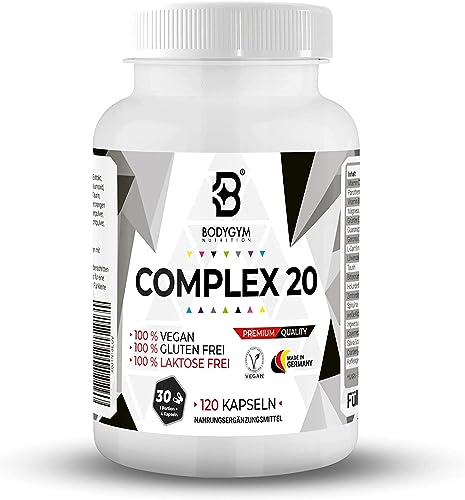 Complex20 Tag-Formel mit Cayenne und L-Carnitin, Stoffwechsel-Rezeptur mit Ingwer und Vitamin B6 - Made in Germany