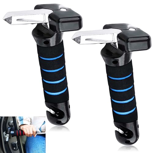 2 Stück Auto Ausstiegshilfe Senioren, Autoassistent Support Griff Stützgriff Auto Ausstiegshilfe für Senioren Behinderte, Auto-Sicherheitshammer für Autotüren Wohnmobiltüren Lkw-Türen