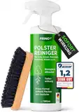 PRINOX® Profi Polsterreiniger 500ml für Sofa, Auto, Sessel & Couch inkl. Bürste - Textilreiniger Konzentrat & Autositz Reiniger für alle Polstermöbel - Fleckenentferner Sofa aus Deutschland