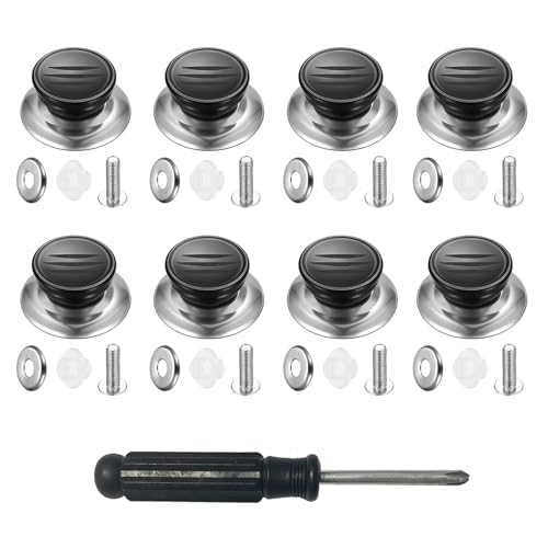 Wangzhenxi Topfdeckelgriffe, 8 Stück Topfdeckelknöpfe, Universal Topfdeckelknopf, Topfdeckel Griffe Ersatzknöpfe Griffe, Ersatzdeckelknöpfe, Topfgriffe für Küche Pfannen Kochgeschirr Abdeckungen