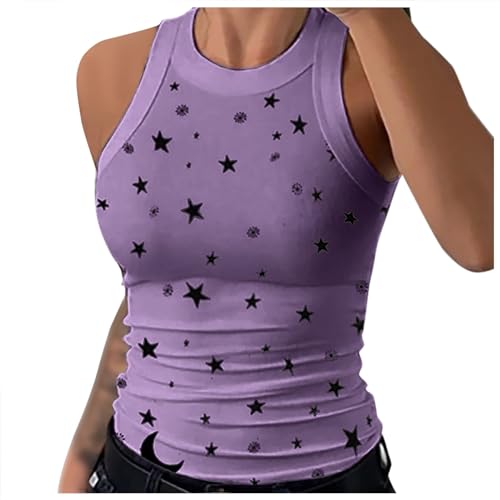 Damen Tank Top Ärmellose Sport Unterhemden Geripptes Locker Nursing Spaghetti U Ausschnitt Cami Oberteile Set Y2k Slim Fit Elegant Crop
