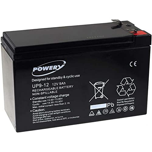 akku-net Blei-Gel-Akku (multipower) für USV APC Back-UPS ES 700 9Ah 12V (ersetzt auch 7,2Ah / 7Ah), 12V, Lead-Acid