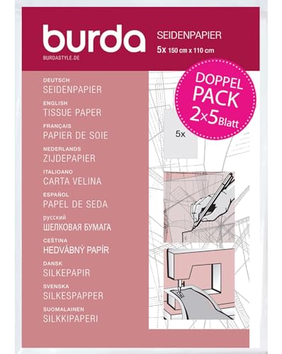 burdastyle Doppelpack Seidenpapier 2x 5 Blatt