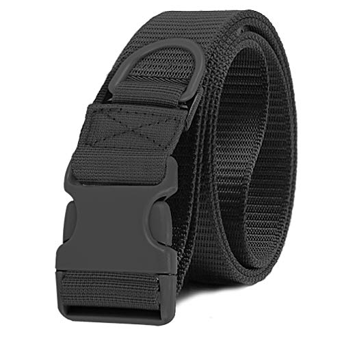 Selighting Taktischer Gürtel Schnellspanner Militärisch Nylon Gurtband Molle Verstellbar Gurt mit Schnellverschluss (Schwarz)