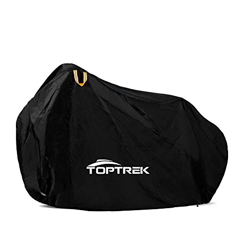 Toptrek Fahrradabdeckung Wasserdicht 210T Oxford-Gewebe Hochwertige Fahrradgarage Plane Wasserfest 200 x 110 x 70 CM Fahrrad schutzhülle mit Beutel