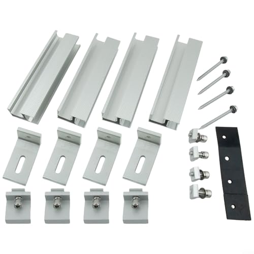 Aluminiumprofilsystem für schnelle und effektive Montage von Solarmodulen auf verschiedenen Dachmaterialien (für 1-Solarpanel 35mm)