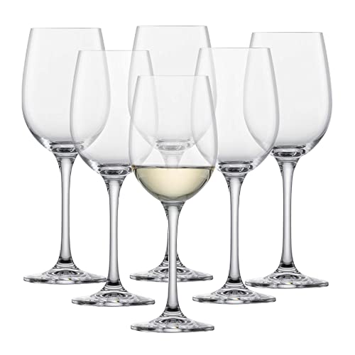 SCHOTT ZWIESEL Weißweinglas Classico (6er-Set), klassische Weingläser für Weißwein, spülmaschinenfeste Tritan-Kristallgläser, Made in Germany (Art.-Nr. 106221)