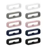 kwmobile 10x Smart Watch Band Halterung für 18mm Smartwatch Strap (Universal) Armbandhalterung - Bandschlaufe für Fitness Tracker und Smart Uhr aus Silikon - Mehrfarbig