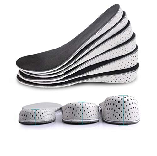 1Paar Memory Foam in voller Länge Höhe Erhöhung Einlegesohle Unsichtbare zunehmende Ferse Anheben Einsätze Kurze Stiefel Lifts Pads Aufzug Einlagen für Unisex Männer Frauen (3.3cm Höhe)