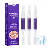 Zahnaufhellung Bleaching Stift,Purple Teeth Whitening Pen,Zähne Aufhellen Stift,Bleaching Zähne Stift,Schnelles Entfernen Aller Flecken,Zahnbleaching (3 Stück)