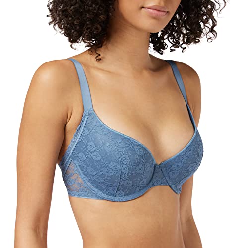 Iris & Lilly Damen Push-up BH Spitze, Puderblau, 75D