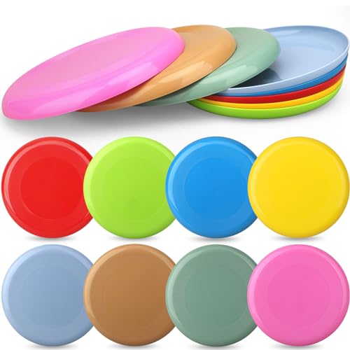 LNCOJOLM 8 Stück Flying Discs Flugscheibenspielzeuge für Kinder und Erwachsene, Wurfring Flying Ring Sportspielzeug für den Strand im Freien, Robustes Sportspielzeug