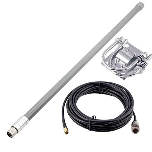 868 MHz 9 dbi LoRa Antenne 55 cm Omni Fiberglas Antenne für Lora Helium HNT Miners Bobcat Miner Omni Fiberglas-Antenne mit verlustarmem RG58 8 m Kabel