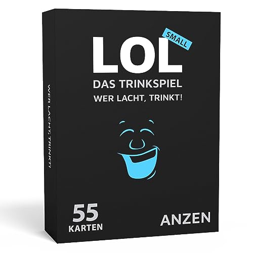 LOL Trinkspiel - Wer lacht, trinkt! - Small | Kartenspiel für Erwachsene | Silvester Partyspiel-e | LOL Spiel | witzige Wichtel-Geschenke Männer + Frauen | Geburtstagsgeschenk Saufspiel Mitbringsel