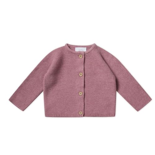 Stellou & friends Strickjacke-Cardigan für Mädchen und Jungen | Hochwertige Baby-Kleidung aus 100% Baumwolle I Gr. 86/92 - Rose Melange