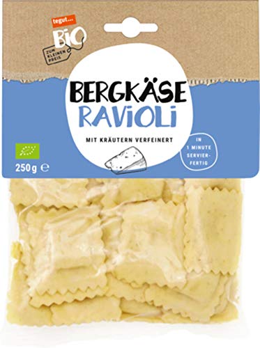 tegut… Bio zum kleinen Preis Bergkäse Ravioli mit Kräutern verfeinert, 1 x 250 g