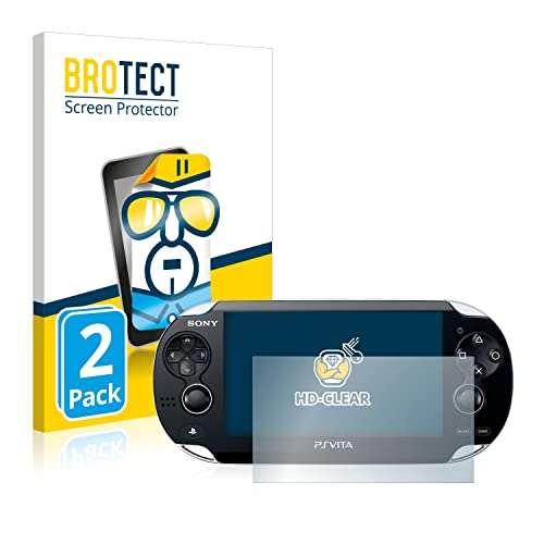 BROTECT (2 Stück Schutzfolie für Sony Playstation PS Vita Displayschutz Folie Ultra-Klar