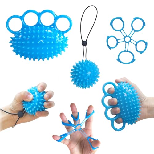 Abiemuce Fingertrainer, Handtrainer, 3 Stück Arthritis Hand Ball, Igelball Weich Gummi Knetball, Fingerstretcher, für Hände Therapie, Arthrose Training, Griffstärkung, Lindert Stress,Angstlinderung
