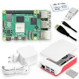 Raspberry Pi 5 8GB Starter-Kit | 128GB microSD | Offizielles 27W Netzteil | Offizielles Gehäuse mit Lüfter | 4K Micro HDMI Kabel 1m | Alu-Kühlkörper