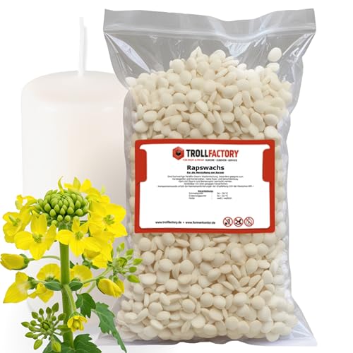 TFC Rapswachs 4kg - Premium Kerzenwachs zum Gießen und Gestalten - Ideal für Duftkerzen und DIY Kerzen Sets - Biologisch Abbaubar