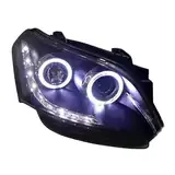 Kompatibel mit KIA SOUL-Scheinwerfern 2009–2013 SOUL-LED-Scheinwerfer Auto Angel Eye Led Drl H7 Hid Bi-Xenon-Objektiv Abblendlicht Scheinwerfer(4300K)
