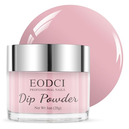 EODCI Nagel Dipping Powder, 1 Oz Rose Dip Pulver Nail Starter Kit Dipping Build Powder Maniküre Set, French Nagelpuder Kit für Anfänger Home DIY Nail Art System, Keine Nagellampe Nötig