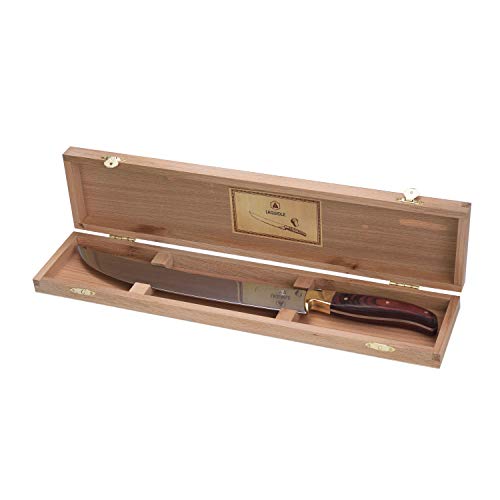 LAGUIOLE - Champagner-Schwert mit echtem Holzgriff - Edelstahl - Ergonomisch - Entkorken Sie Ihre Champagnerflaschen mit Eleganz - Geschenkbox