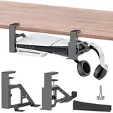 Rysker PS5 Halterung unterm Tisch, Metal PS5 Under Desk Mount für PS5 Slim Digital & Disc, PS5 Tischhalterung mit Klemmhalterung, Schraube und Eva Schaumstoff für PS5 Slim Zubehör