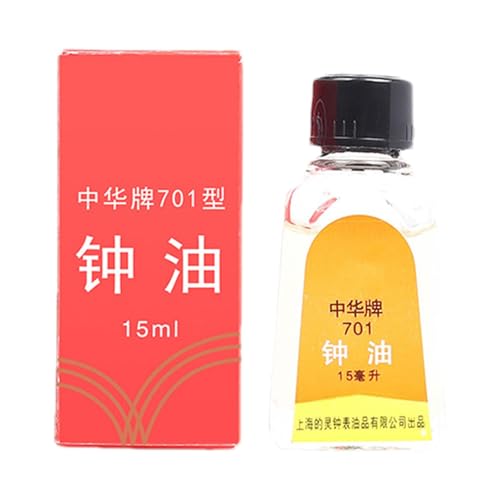 Uhrenöl,Nähmaschinenöl, Hochleistungsschmieröl Synthetik 15ml, Stickmaschinenöl für Präzisionsinstrumente, Stickerei- und Uhrenreparatur, Uhrenwartung