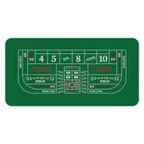 DUBTEDHOU Tragbare professionelle Gummipokermatte, Professionelle Pokermatte for den Tisch mit Tragetasche, rutschfeste Tischabdeckung aus Gummi mit Craps-Würfelspiel-Layout for Partys(S)