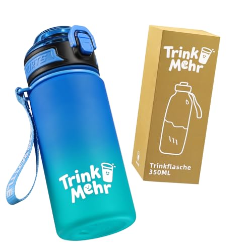 ROISDIYI Trinkflasche Kinder Auslaufsicher 350 ml, BPA-Frei Wasserflasche mit Fruchteinsatz, Trinkflasche Kohlensäure Geeignet, Kinder Trinkflasche Perfekt für Schule, Kindergarten, Sport (Blau)