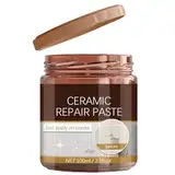 GNAUMORE Reparaturpaste für Emaille,Bodenfliesen Kratzer Reparaturpaste,Porzellan Risse Reparaturpaste,Reparatur Rissen Keramikfliesen,Wasserfest keramikpaste,100ml