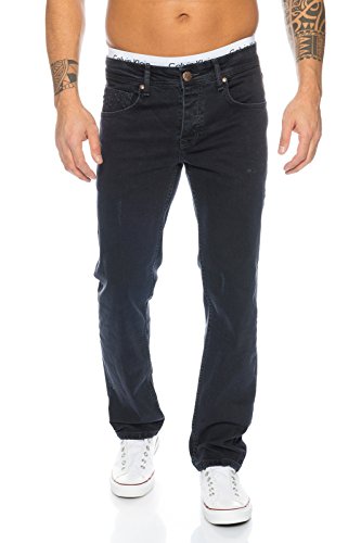 Rock Creek Herren Jeans Schwarz RC-2099 [W31 L34]