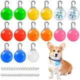 GAOUTO 15 Stück Hunde Leuchtanhänger, Blinklicht Hund, Hunde Sicherheits Blinklicht Clip-On LED Leuchtanhänger Haustier Leuchthalsband mit 3 Blinkmodis, Leuchtanhänger für Schulranzen und Kinder