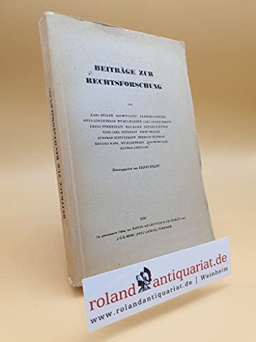 Beiträge zur Rechtsforschung.
